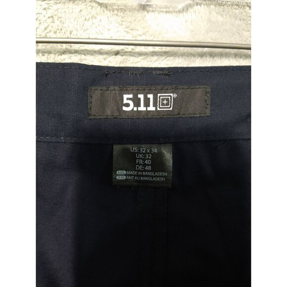 5.11 Tactical Pants Mens 32x34 Navy Blue Taclite Pro Ripstop Cargo Military - Picture 7 of 11